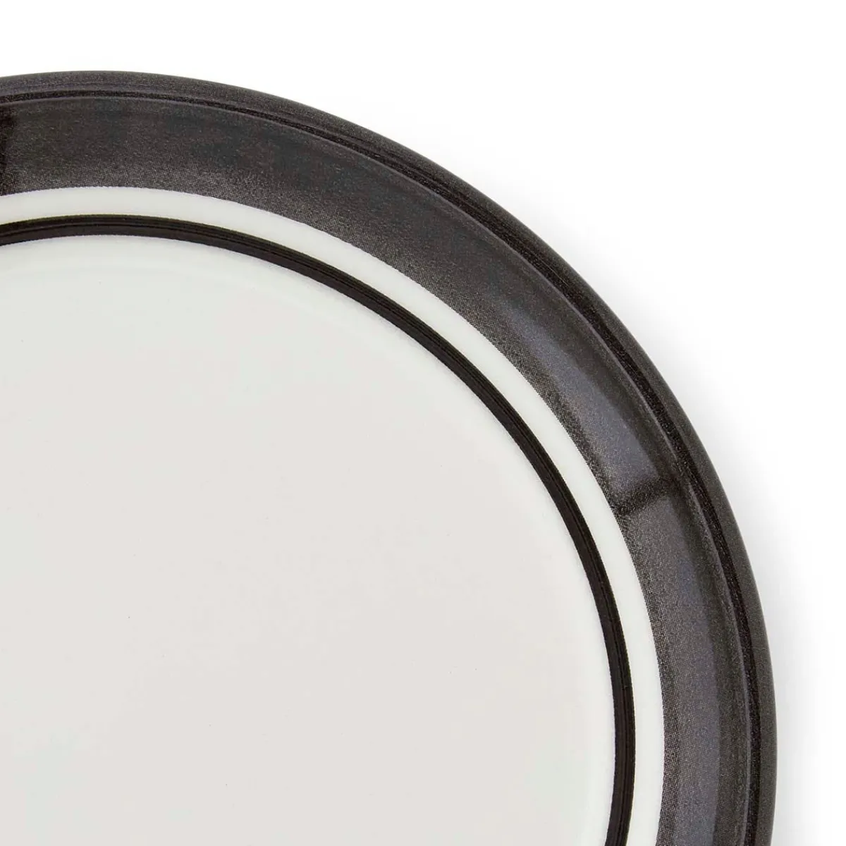 Portmeirion Potter's Stripe Bread Plate, Black New