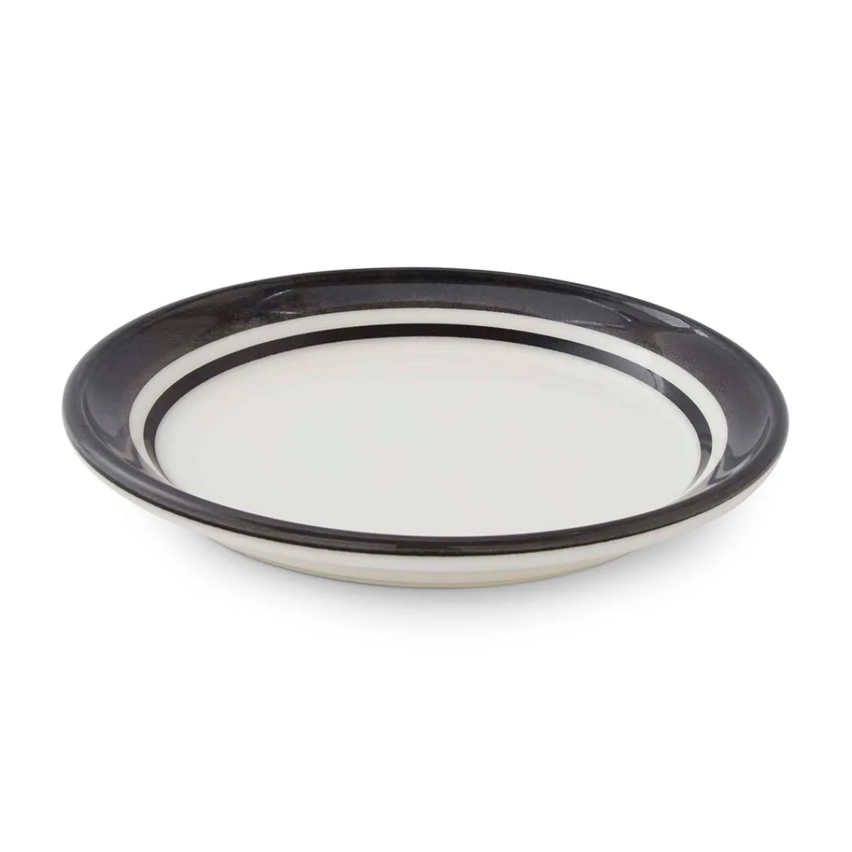 Portmeirion Potter's Stripe Bread Plate, Black New