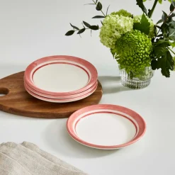 Portmeirion Potter's Stripe Bread Plate, Red New