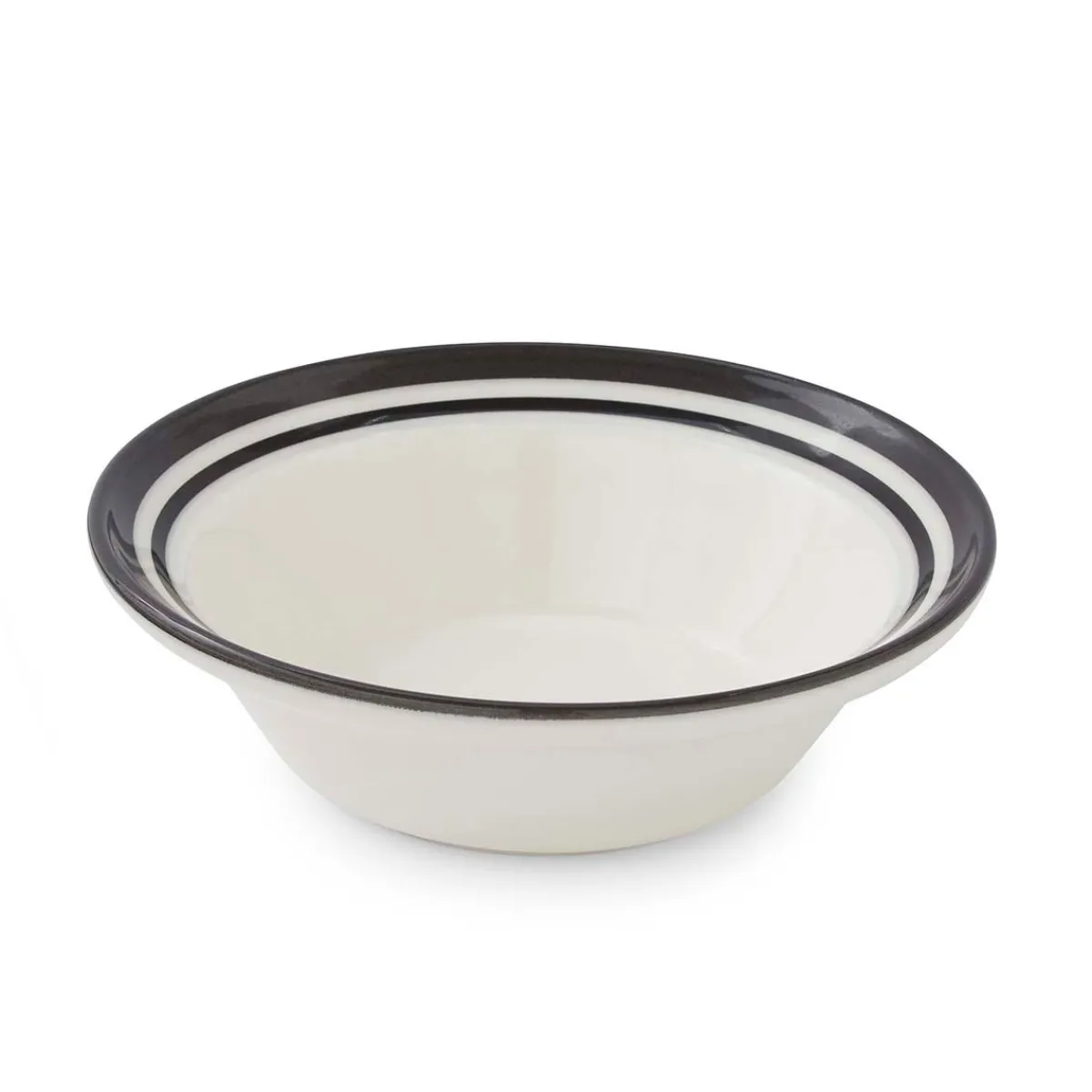 Portmeirion Potter's Stripe Oatmeal Bowl, Black Outlet