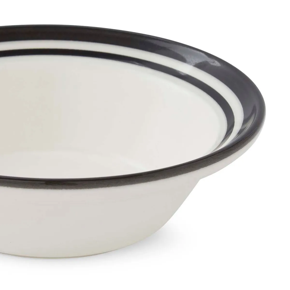 Portmeirion Potter's Stripe Oatmeal Bowl, Black Outlet