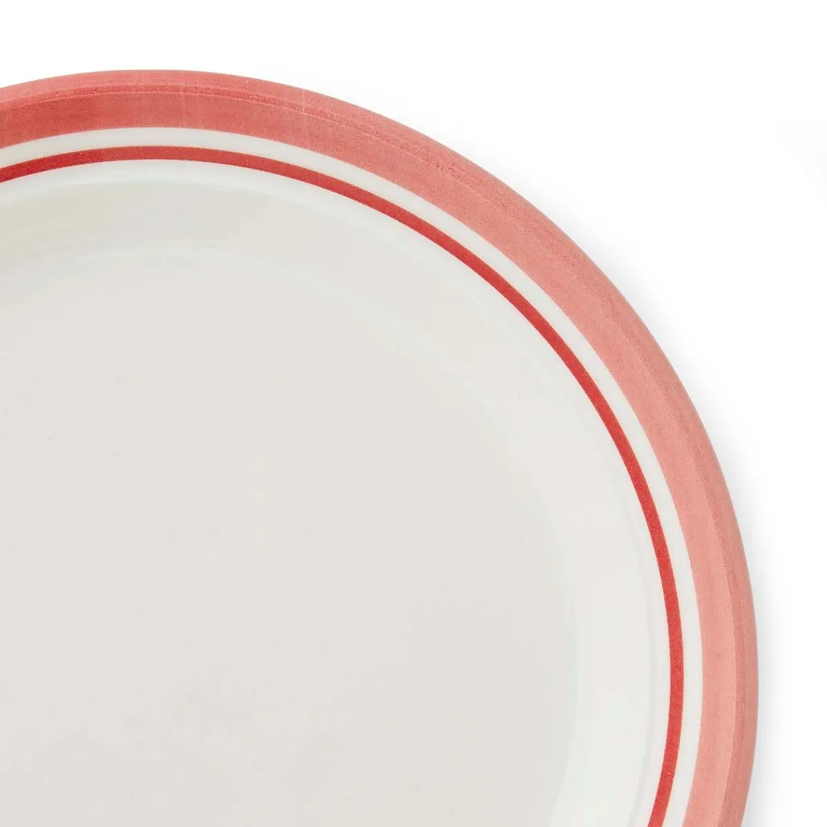 Portmeirion Potter's Stripe Set of 4 Bread Plates, Red Hot