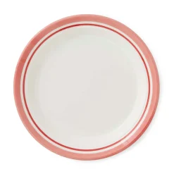 Portmeirion Potter's Stripe Set of 4 Bread Plates, Red Hot