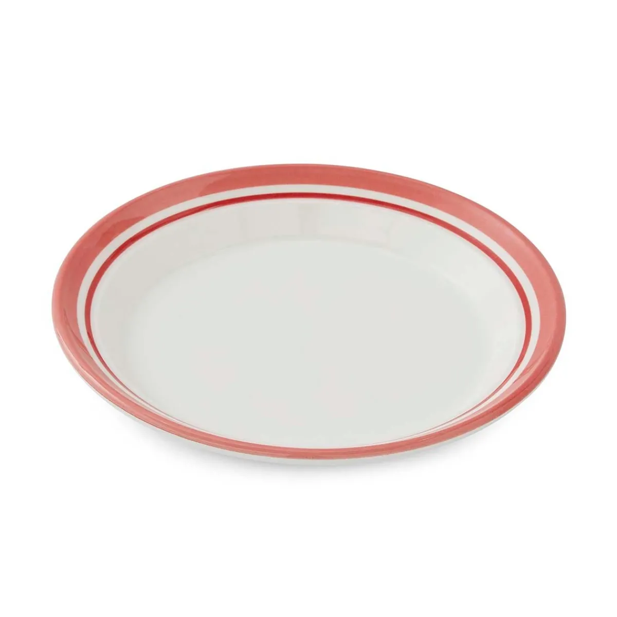 Portmeirion Potter's Stripe Set of 4 Bread Plates, Red Hot