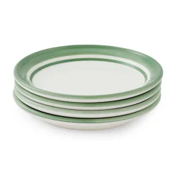 Portmeirion Potter's Stripe Set of 4 Bread Plates, Green Clearance