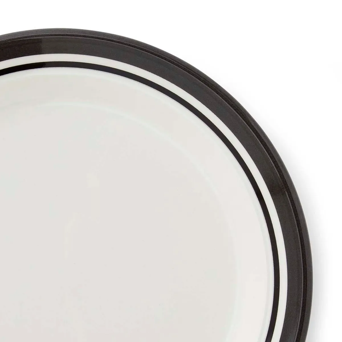 Portmeirion Potter's Stripe Set of 4 Bread Plates, Black Outlet