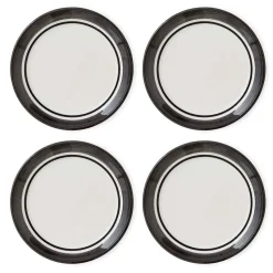 Portmeirion Potter's Stripe Set of 4 Bread Plates, Black Outlet