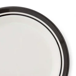 Portmeirion Potter's Stripe Set of 4 Dinner Plates, Black Best