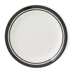 Portmeirion Potter's Stripe Set of 4 Dinner Plates, Black Best