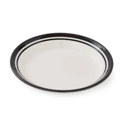 Portmeirion Potter's Stripe Set of 4 Dinner Plates, Black Best