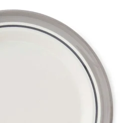 Portmeirion Potter's Stripe Set of 4 Dinner Plates, Grey Best