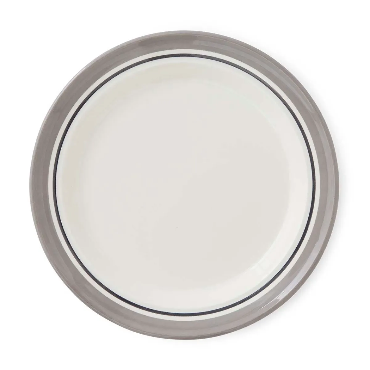 Portmeirion Potter's Stripe Set of 4 Dinner Plates, Grey Best