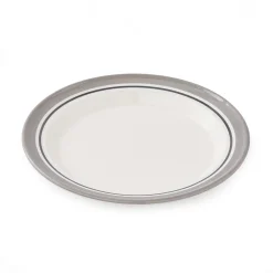 Portmeirion Potter's Stripe Set of 4 Dinner Plates, Grey Best