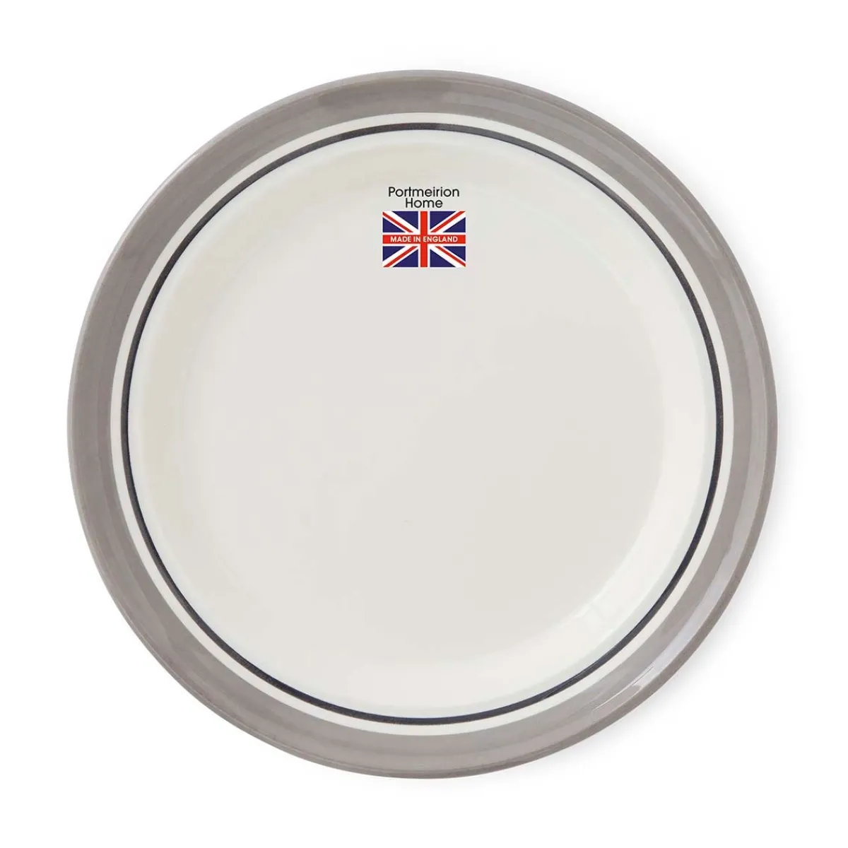 Portmeirion Potter's Stripe Set of 4 Dinner Plates, Grey Best