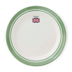 Portmeirion Potter's Stripe Set of 4 Dinner Plates, Green Hot