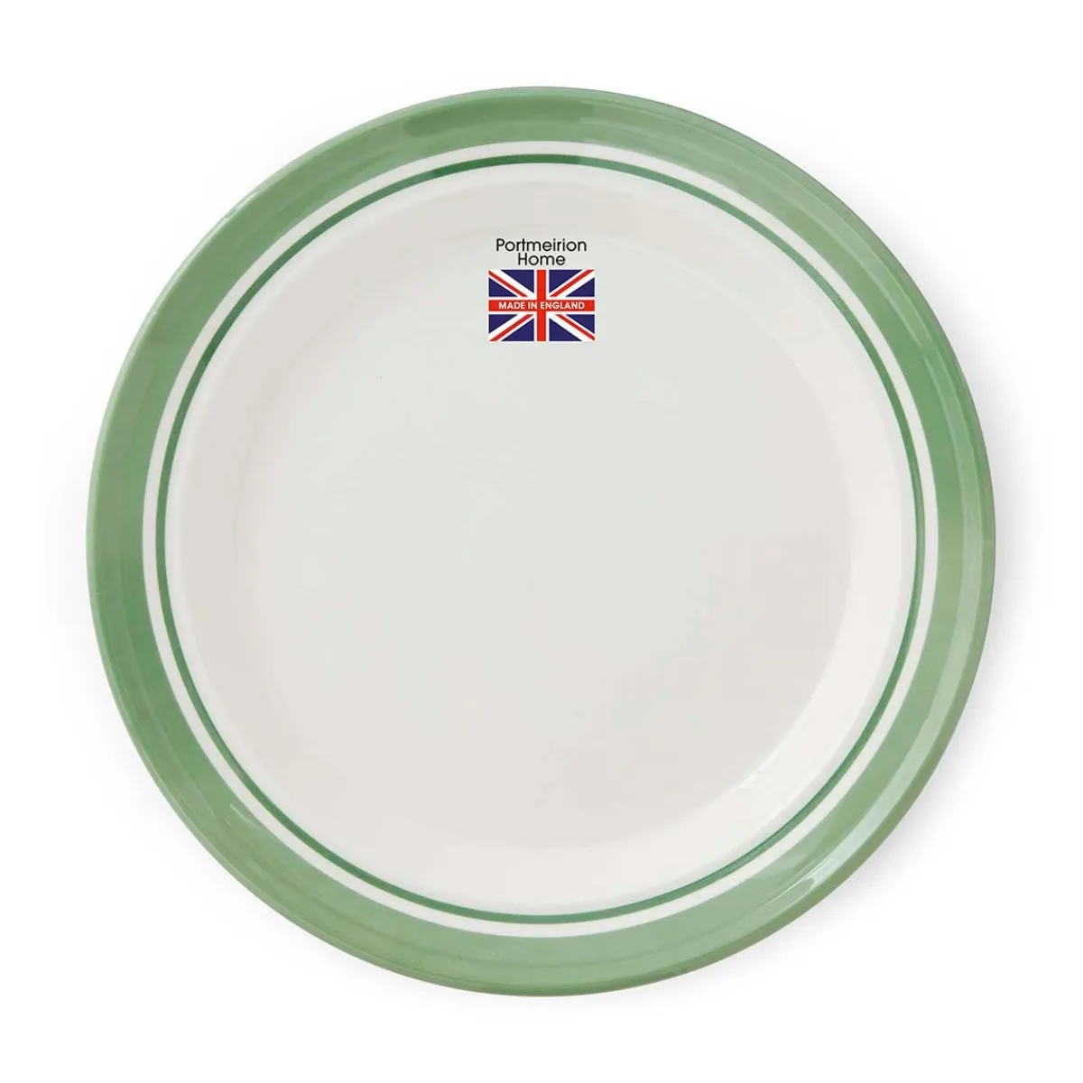 Portmeirion Potter's Stripe Set of 4 Dinner Plates, Green Hot
