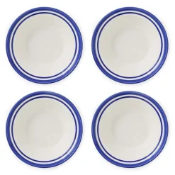 Portmeirion Potter's Stripe Set of 4 Oatmeal Bowls, Blue Sale