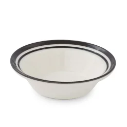 Portmeirion Potter's Stripe Set of 4 Oatmeal Bowls, Black Outlet