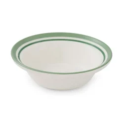 Portmeirion Potter's Stripe Set of 4 Oatmeal Bowls, Green Hot