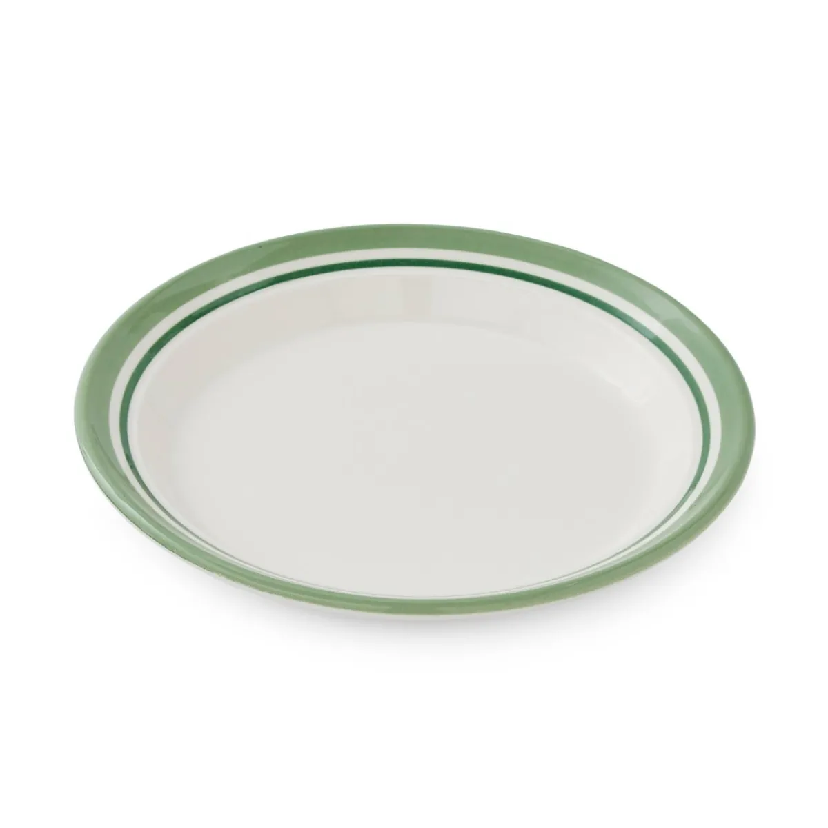 Portmeirion Potter's Stripe Set of 4 Side Plates, Green New