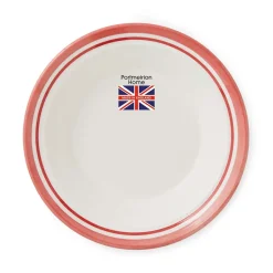 Portmeirion Potter's Stripe Set of 4 Soup Plates, Red Hot