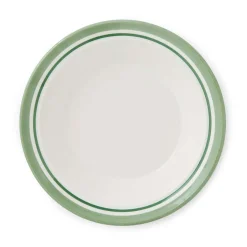Portmeirion Potter's Stripe Set of 4 Soup Plates, Green New