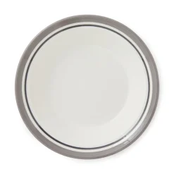 Portmeirion Potter's Stripe Set of 4 Soup Plates, Grey Clearance