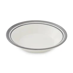 Portmeirion Potter's Stripe Set of 4 Soup Plates, Grey Clearance