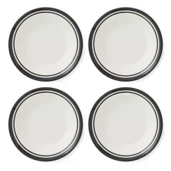 Portmeirion Potter's Stripe Set of 4 Soup Plates, Black Online