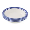 Portmeirion Potter's Stripe Set of 4 Soup Plates, Blue Hot