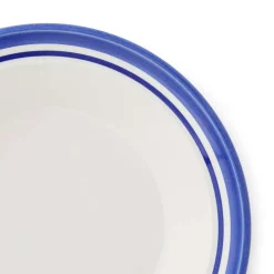 Portmeirion Potter's Stripe Set of 4 Soup Plates, Blue Hot