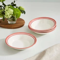 Portmeirion Potter's Stripe Soup Plate, Red Fashion