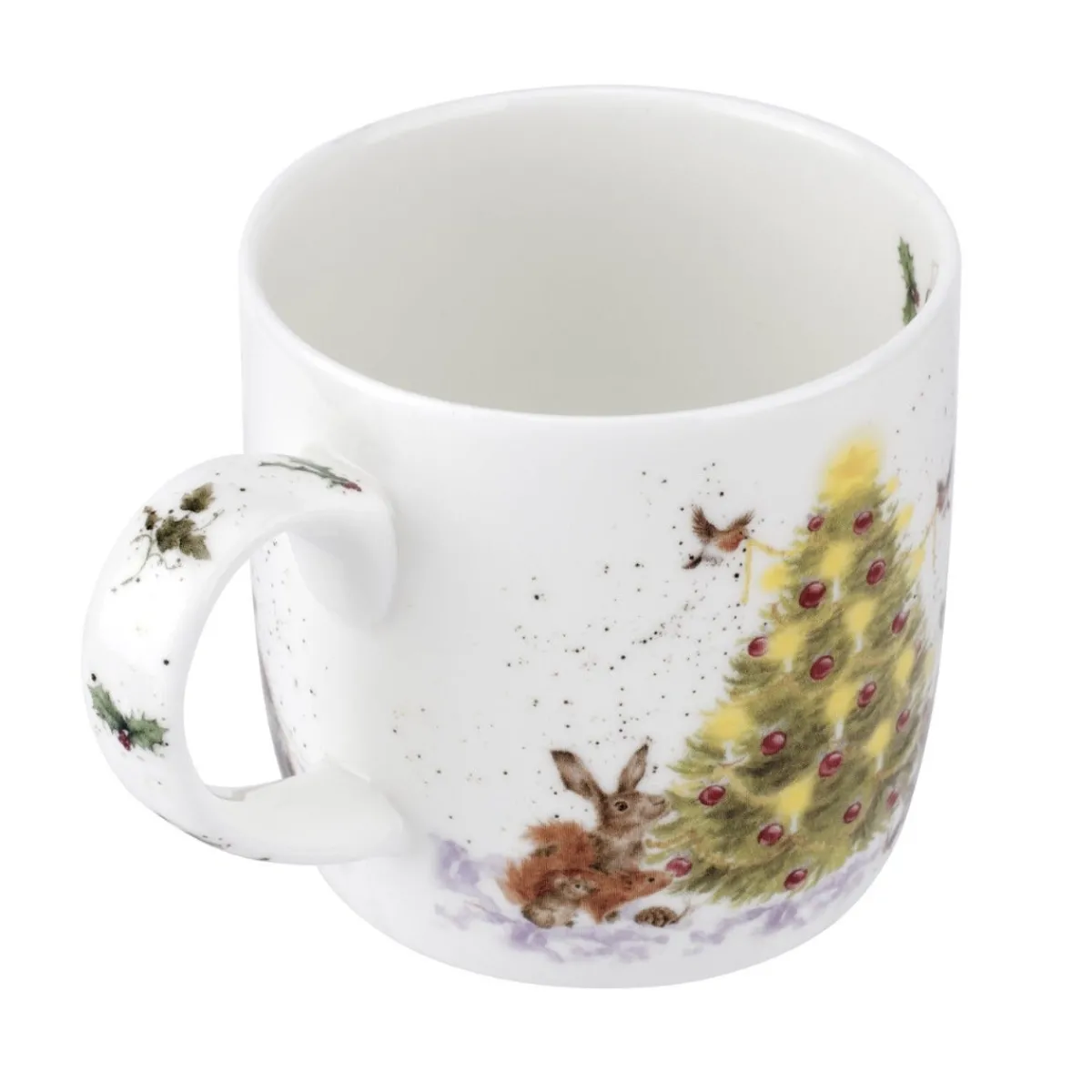 Royal Worcester Wrendale Designs Oh Christmas Tree Fine Bone China Mug Outlet