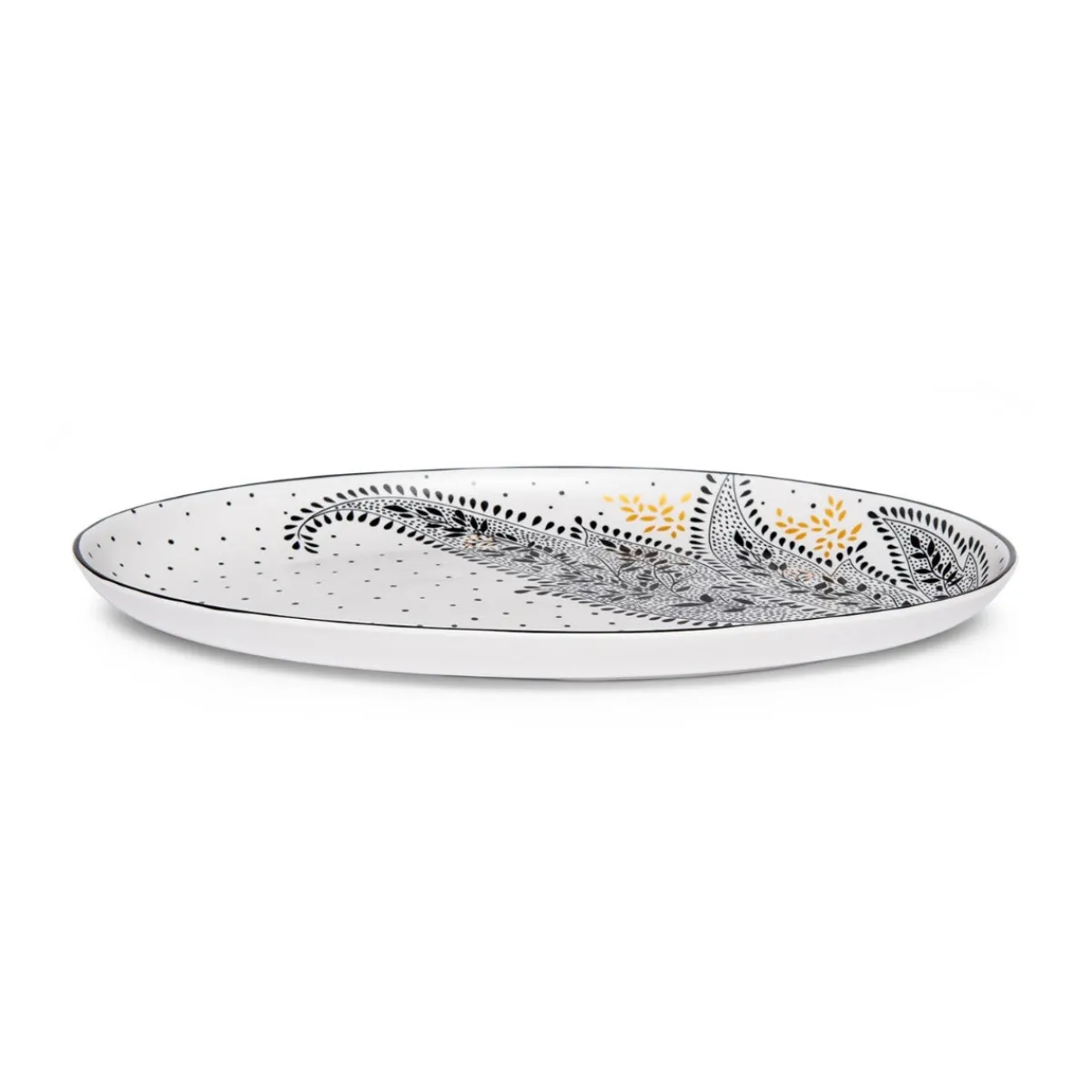 Portmeirion Sara Miller Artisanne Noir Medium Serving Platter Outlet