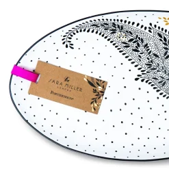 Portmeirion Sara Miller Artisanne Noir Medium Serving Platter Outlet