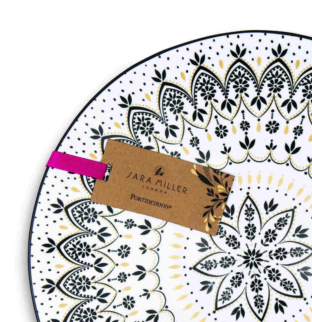 Portmeirion Sara Miller Artisanne Noir Medium Serving Bowl Clearance