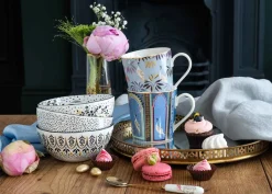 Portmeirion Sara Miller Artisanne Noir Mug, Paisley Outlet