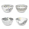 Portmeirion Sara Miller Artisanne Noir Set of 4 Rice Bowls Best