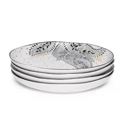 Portmeirion Sara Miller Artisanne Noir Set of 4 Salad Plates Best