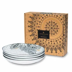 Portmeirion Sara Miller Artisanne Noir Set of 4 Salad Plates Best