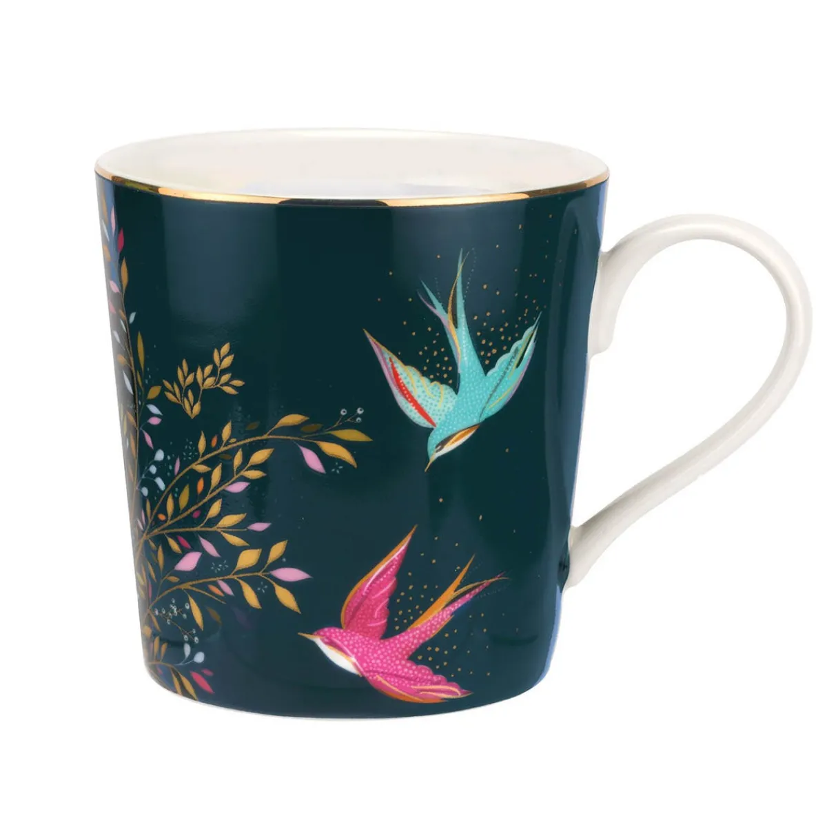 Portmeirion Sara Miller Chelsea Mug, Dark Green Fashion