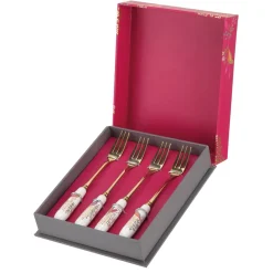 Portmeirion Sara Miller Chelsea Set of 4 Pastry Forks Discount