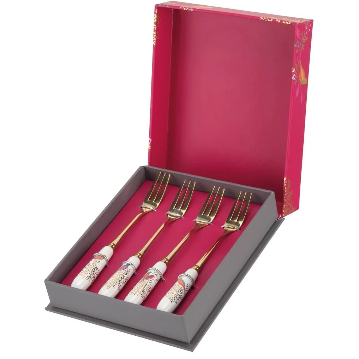 Portmeirion Sara Miller Chelsea Set of 4 Pastry Forks Discount