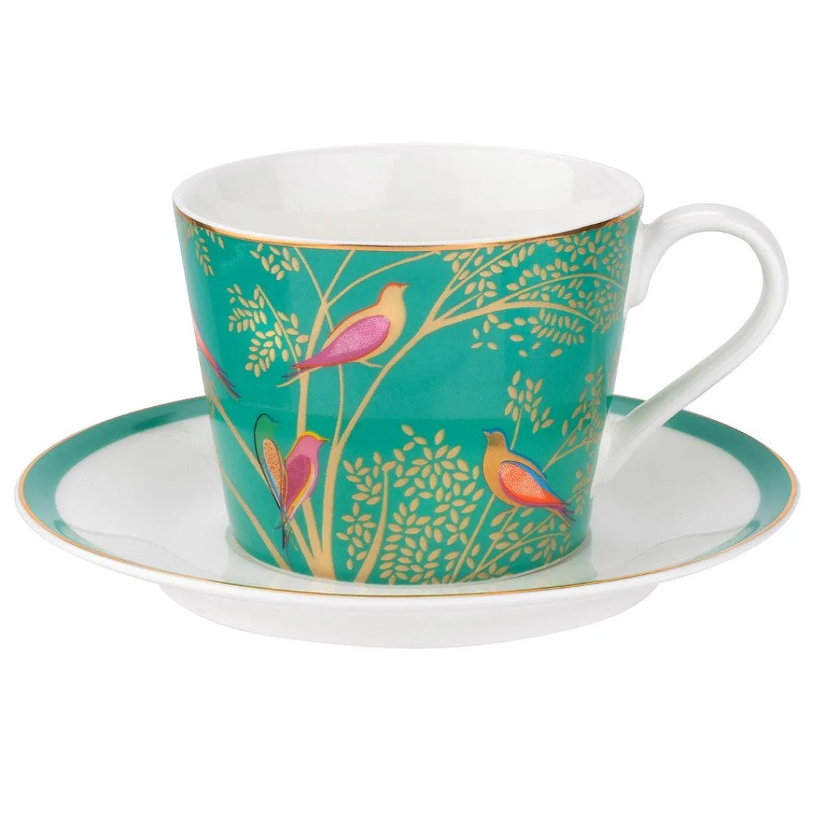 Portmeirion Sara Miller Chelsea Teacup & Saucer, Green Hot