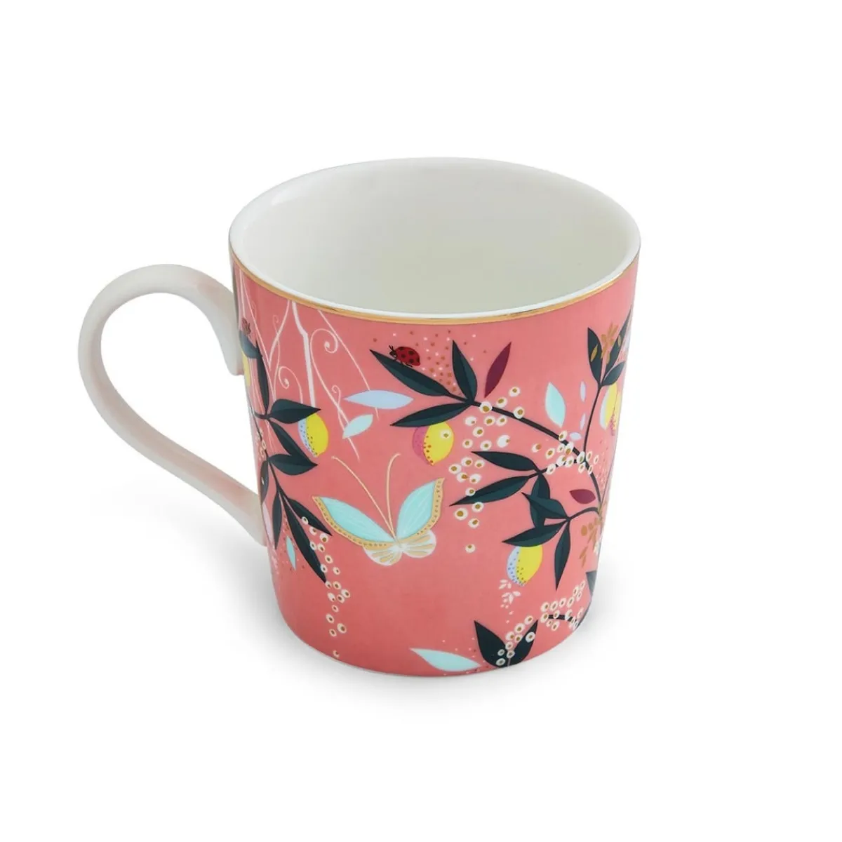 Portmeirion Sara Miller Orchard Mug, Coral Fashion