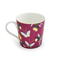 Portmeirion Sara Miller Orchard Mug, Deep Mauve Outlet