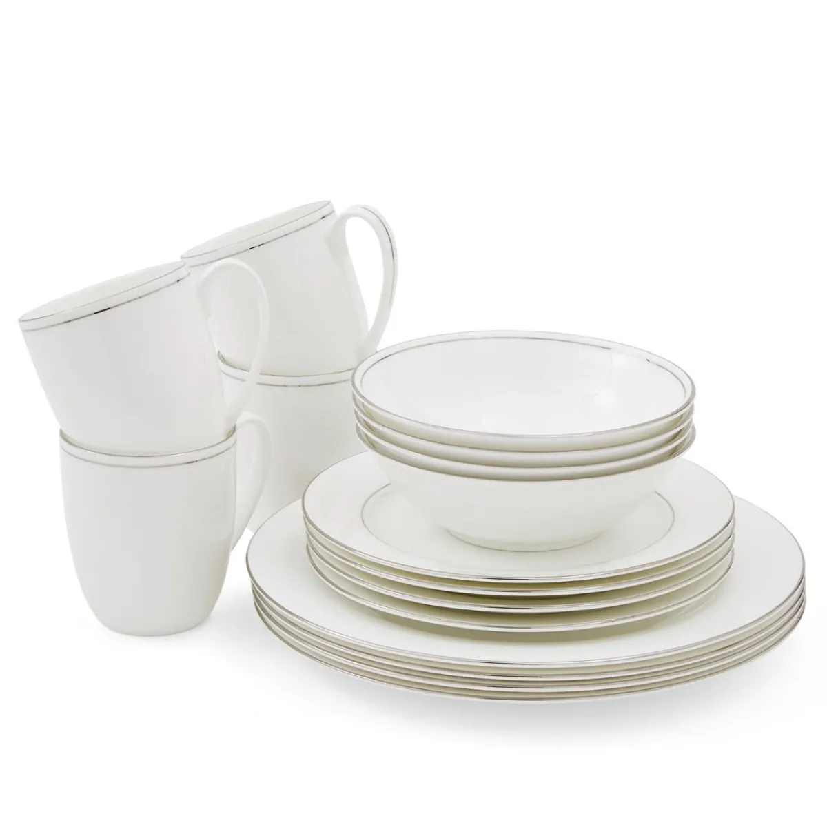 Royal Worcester Serendipity Platinum Duo 16 Piece Set Outlet