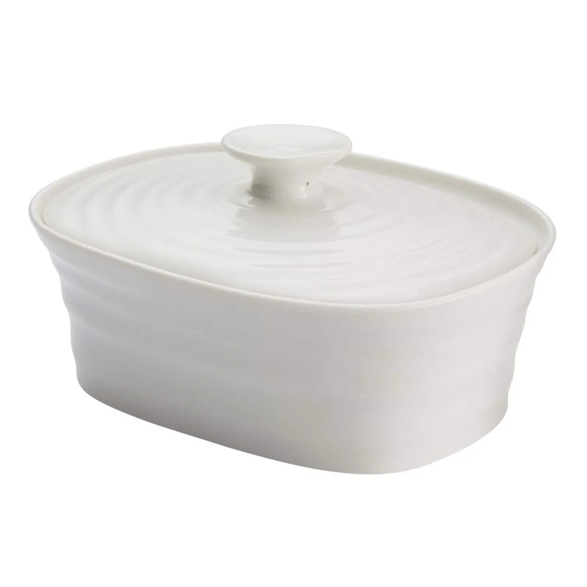 Portmeirion Sophie Conran Covered Butter Dish, White Sale