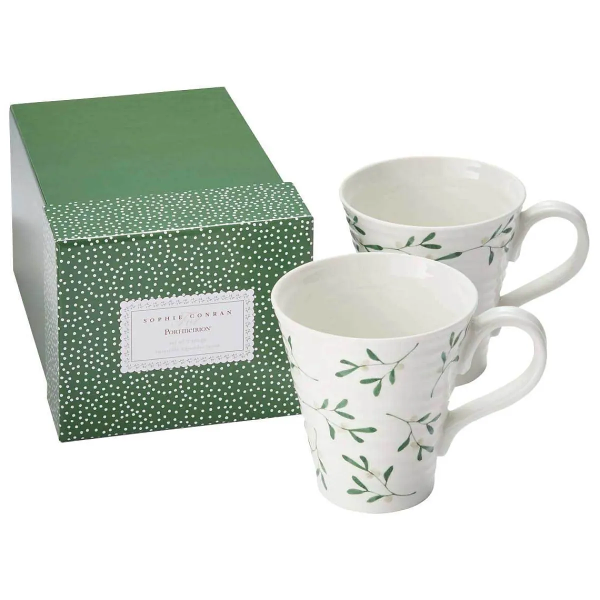 Portmeirion Sophie Conran Mistletoe Set of 2 Mugs Sale