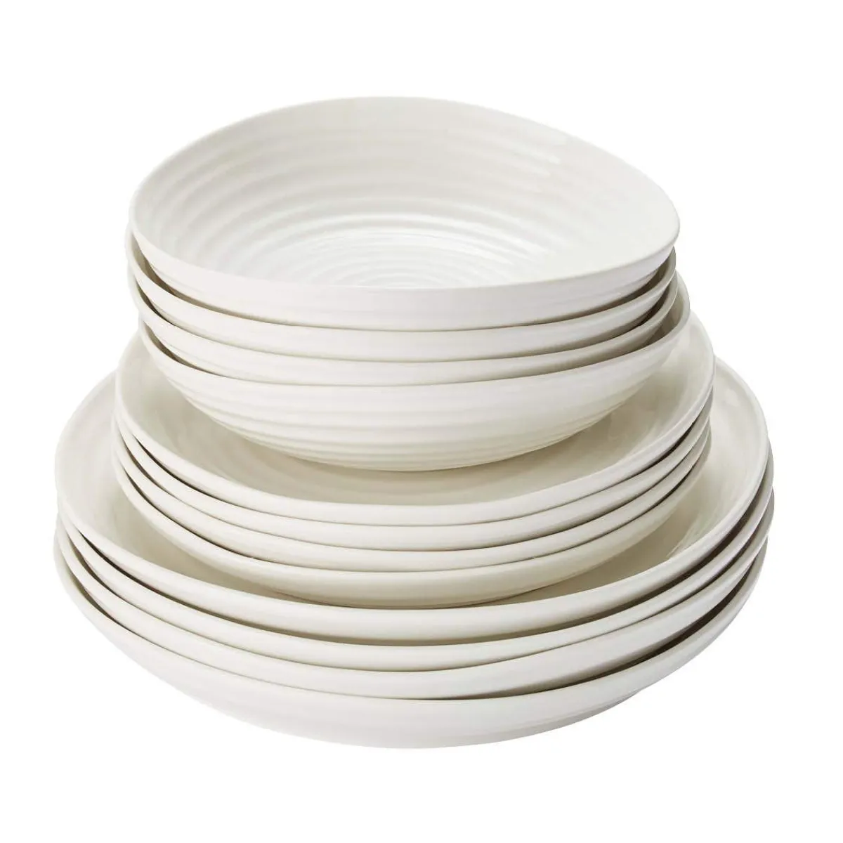 Portmeirion Sophie Conran 12 Piece Coupe Dinner Set Fashion